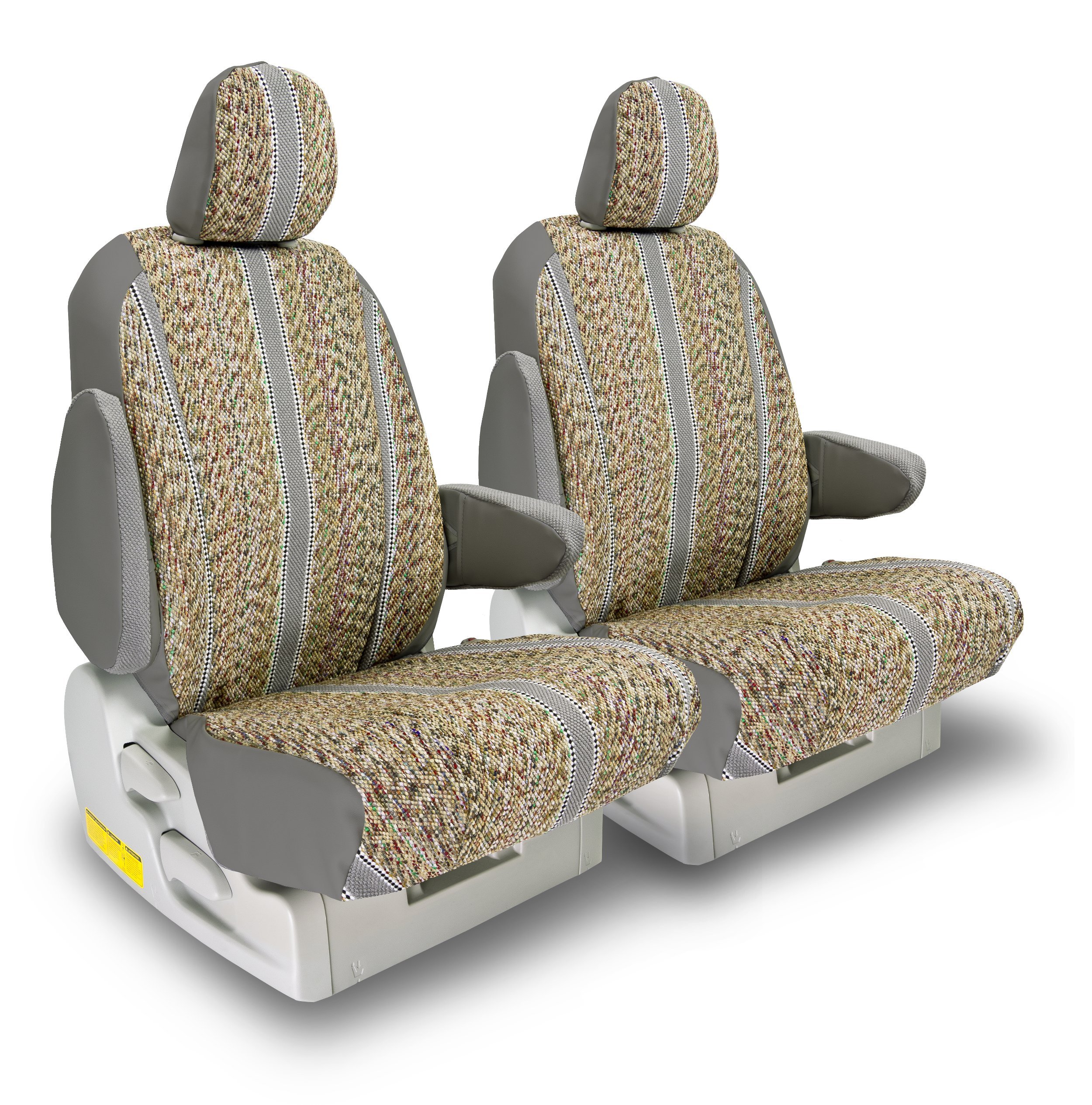 ShearComfort Custom Saddle Blanket Seat Covers for Chevy C/K Pickup Trucks (1995-1998) - Gray Bucket Seats with Inner Arms & Adjustable Headrests | Durable & Comfortable Front Seat Protection for Work & Outdoor Adventures
