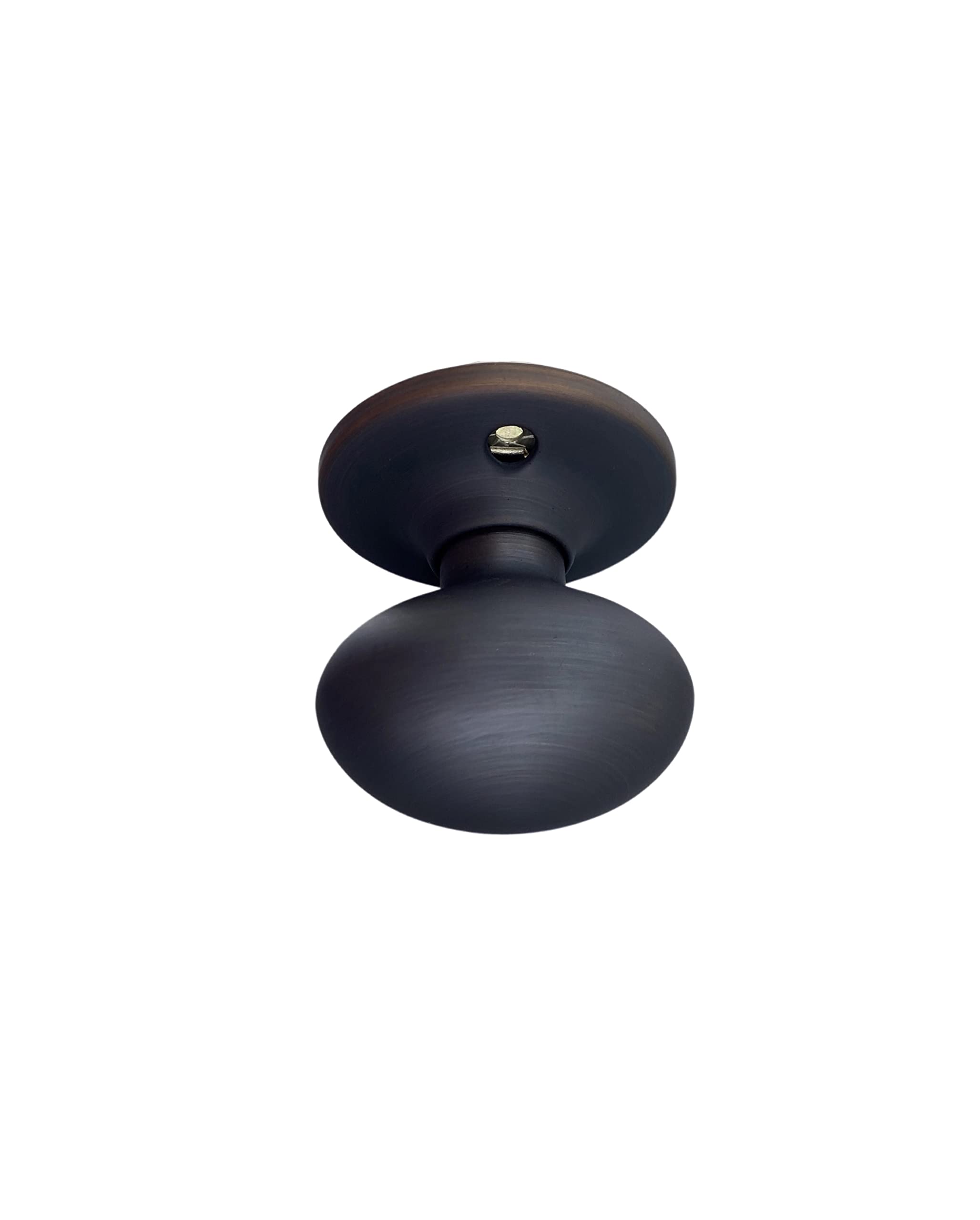 Better Home Products 51910b-XCP2 Miraloma Egg Style Door Knob Handleset in Oil Rubbed Bronze - 2 Pack for Interior Doors, Bedrooms & Bathrooms