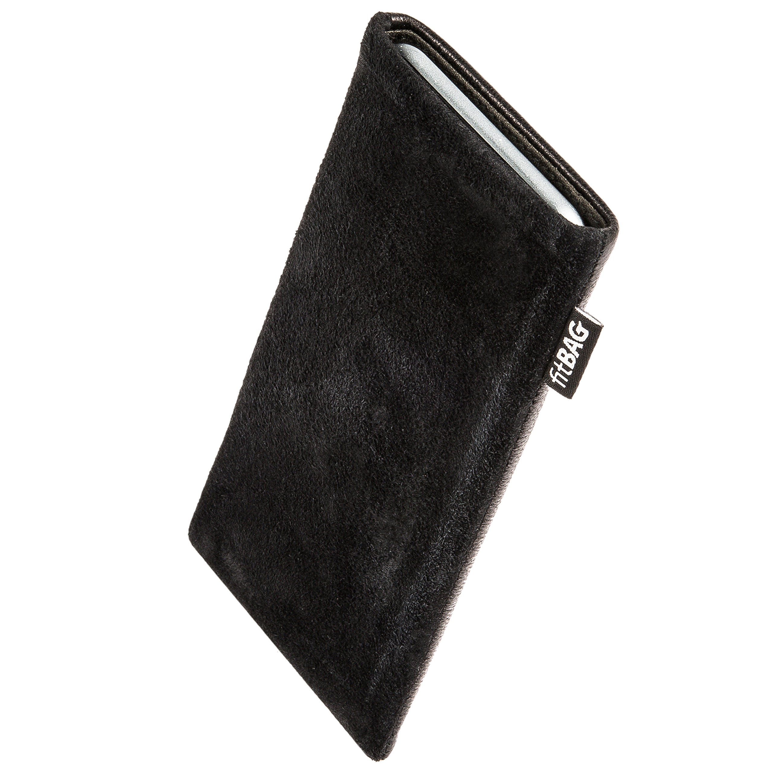 Premium Pine64 PinePhone Pro Leather Case - Custom Tailored Sleeve in Fusion Black | German-Made Nappa Leather with Microfiber Lining | Protective Phone Pouch for Business & Travel Use
