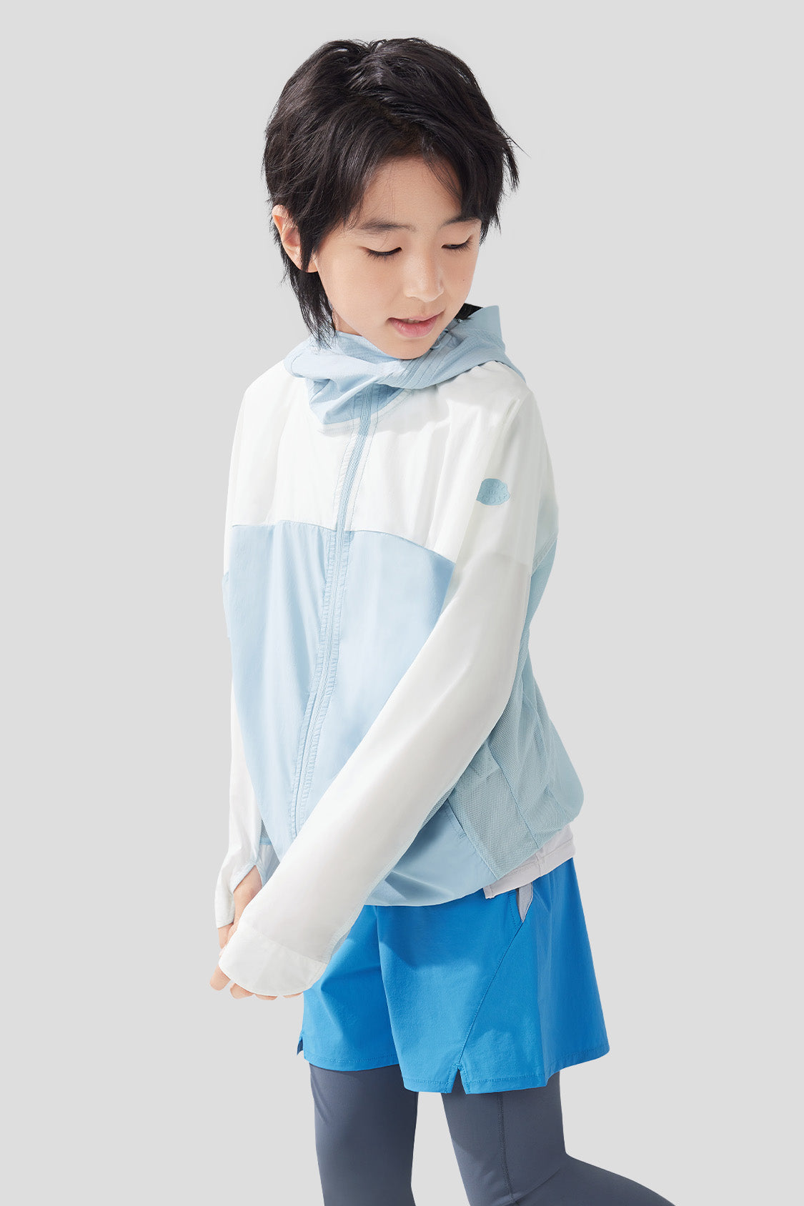 Kids' Lightweight Packable Sun Protection Jacket UPF50+ - Waterproof Windproof Hooded Jacket for Outdoor Activities, Beach, Hiking & Travel
