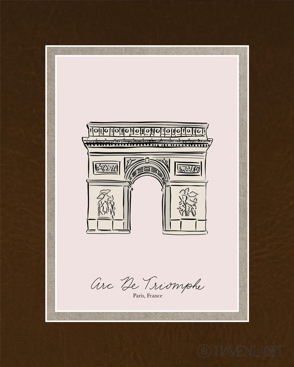Arc De Triomphe Painting by Elise Gomez - Parisian Wall Art Decor for Living Room, Office & Gift Ideas