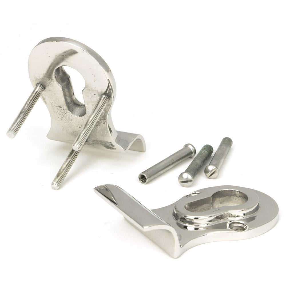Polished Stainless Steel Back to Back Euro Cylinder Latch Pull - Durable Cabinet & Drawer Handle for Modern Kitchens & Bathrooms