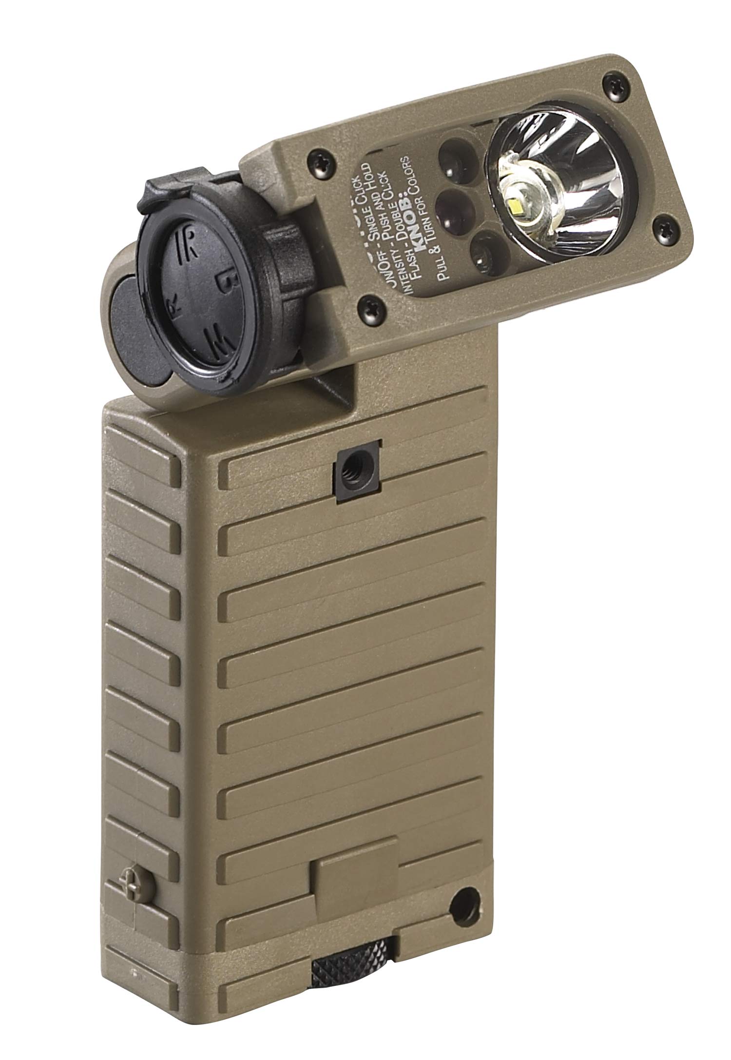 Streamlight 14027 Sidewinder HP Tactical Flashlight - 55 Lumens with White/Blue/IR LEDs, Helmet Mount & Alkaline Batteries (Green) - Perfect for Military, Camping, Hiking & Emergency Use