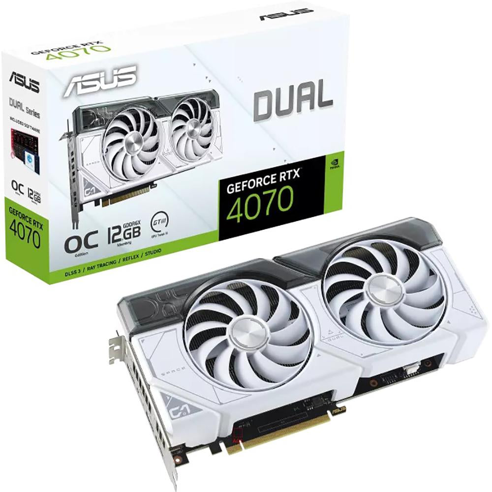 ASUS Dual GeForce RTX 4070 12GB GDDR6X White Edition Gaming Graphics Card - High Performance for 4K Gaming, VR & Content Creation