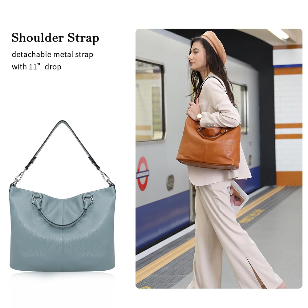 Kattee Women's Soft Leather Tote Bag - Stylish Top Handle Satchel Purse for Work, Travel & Everyday Use | Durable Designer Handbag for Women