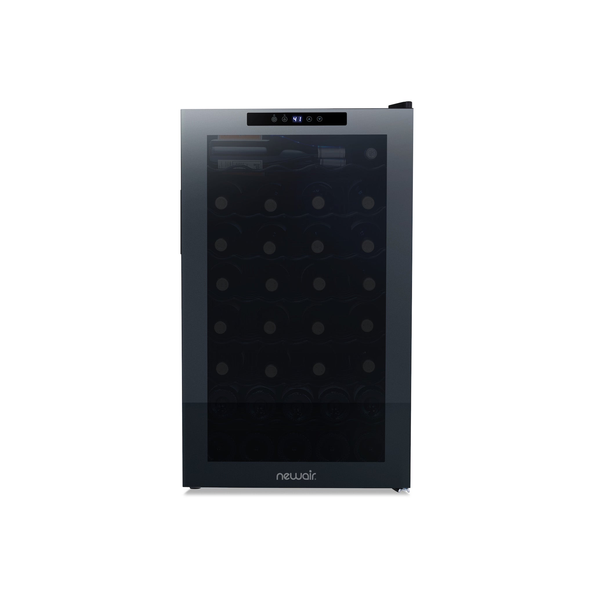 Newair® 51 Bottle 19.5 Inch Black Freestanding Wine Cooler Refrigerator - Perfect for Home Bars, Restaurants, and Wine Cellars