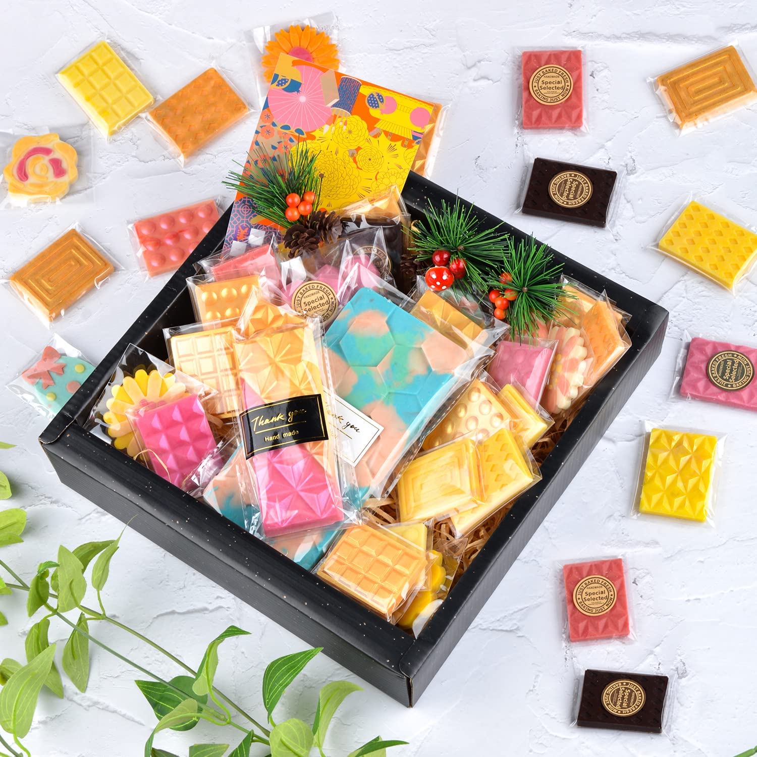 4-Piece Silicone Break Apart Candy Molds Set - Mini Chocolate Bar & Wax Melt Molds (A+B) for DIY Candy Making, Baking & Home Crafts - Perfect for Valentine's Day, Birthday Parties & Holiday Treats