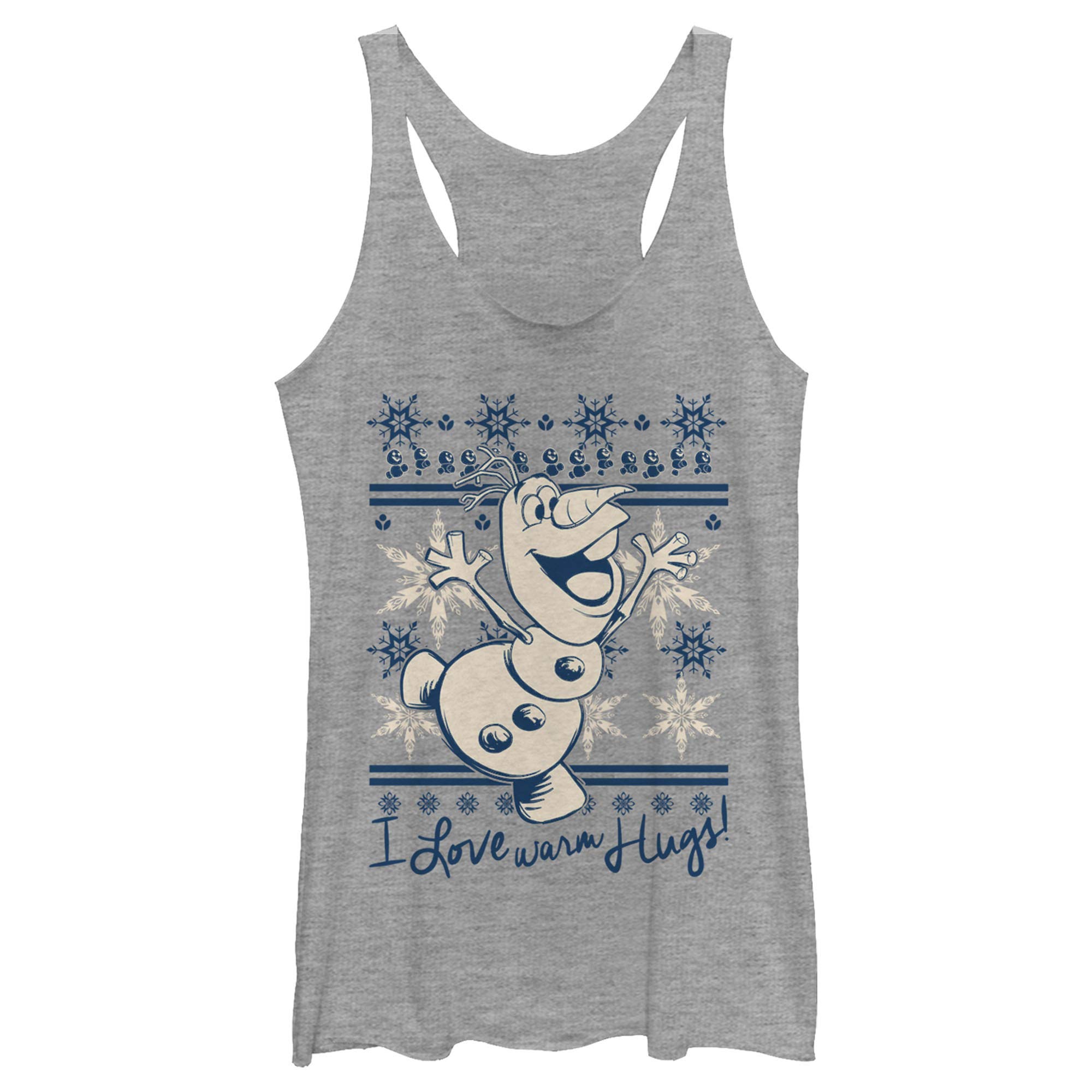 Fifth Sun Women's Frozen Hooray Snow Tri-Blend Racerback Tank Top - Soft Layering Tee for Casual Wear, Gym & Summer Outfits