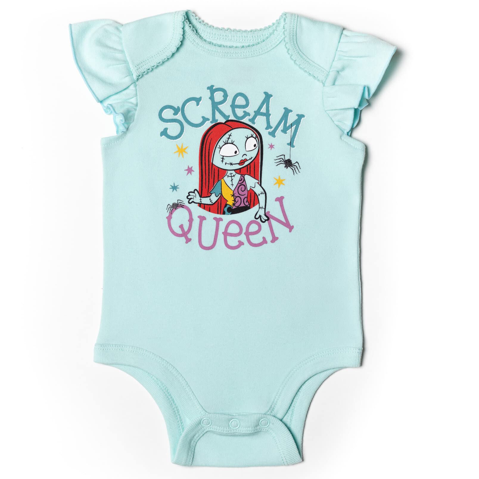Disney Nightmare Before Christmas Zero Sally Jack Skellington Baby Girls 3-Piece Outfit Set - Bodysuit, Pants & Headband - Perfect for Halloween, Christmas & Cosplay
