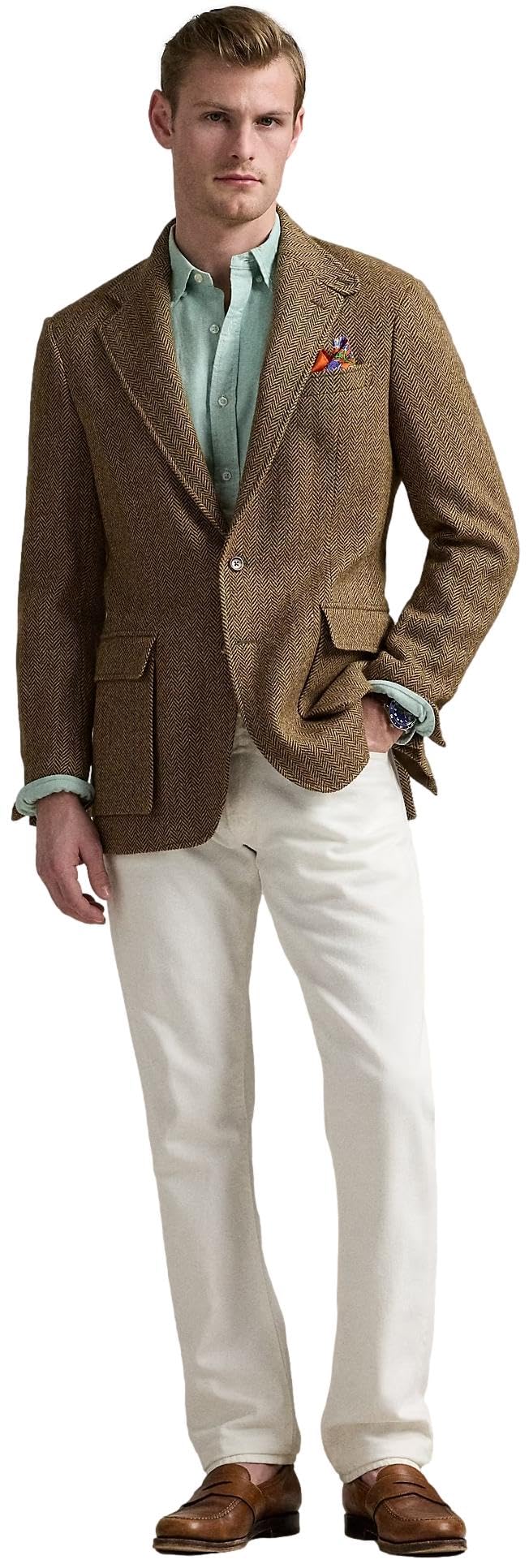 **Polo Ralph Lauren Men's Slim Fit Long Sleeve Oxford Button-Down Shirt for Business Casual & Office Wear**