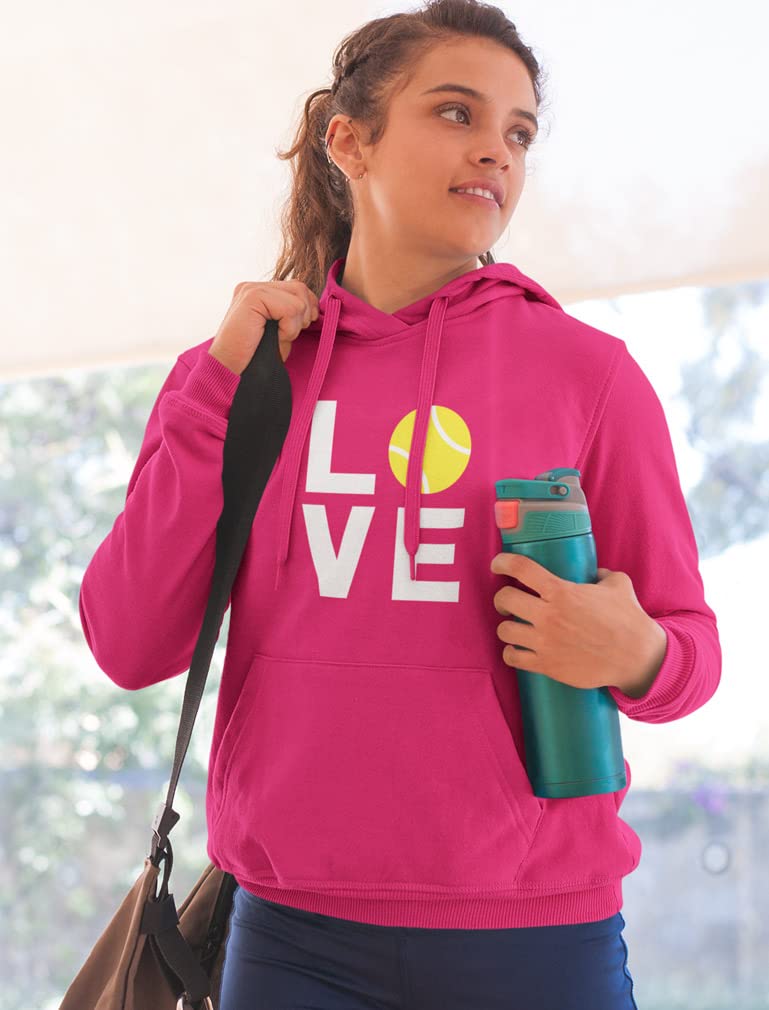 Women's Tennis Sweatshirt Hoodie - Cute & Comfortable Pullover for Teen Girls, Coaches & Players - Perfect Gift for Tennis Lovers & Fans (Great for Training, Matches & Casual Wear)