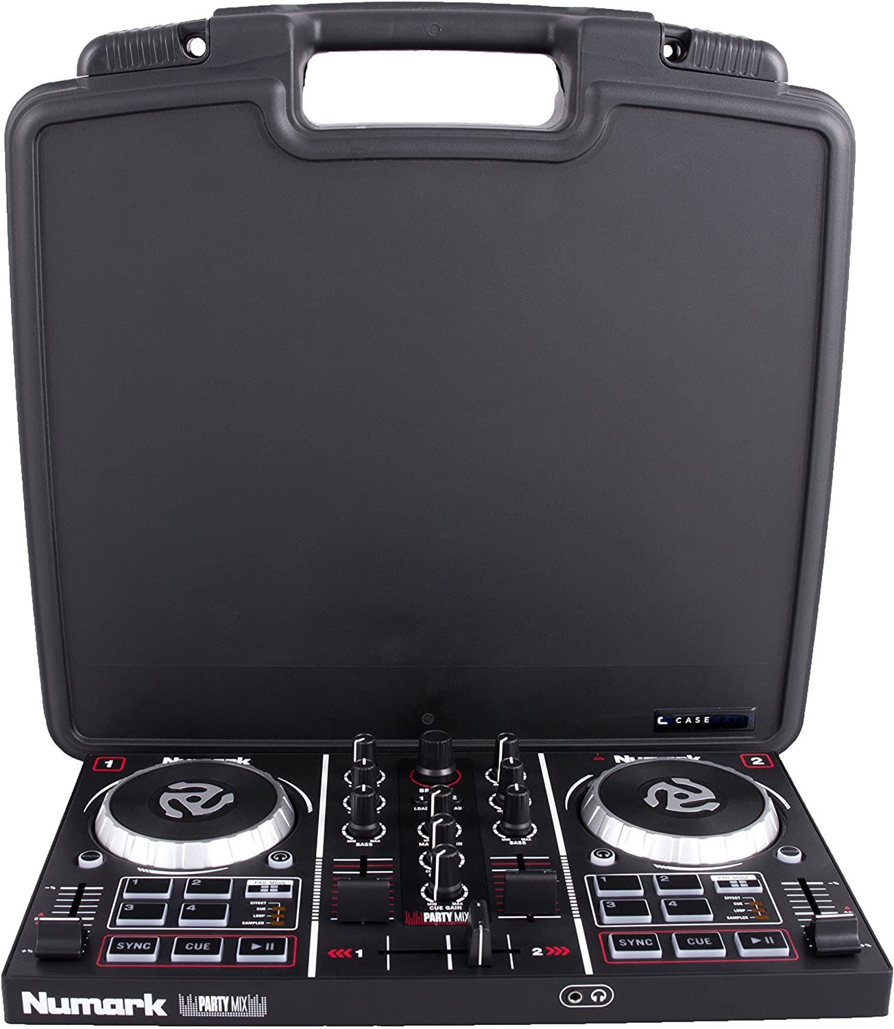 CASEMATIX Protective DJ Controller Case for Numark Party Mix Starter Mixer - Shockproof Hard Shell with Padded Foam Interior | Perfect for DJ Gigs, Travel & Equipment Storage