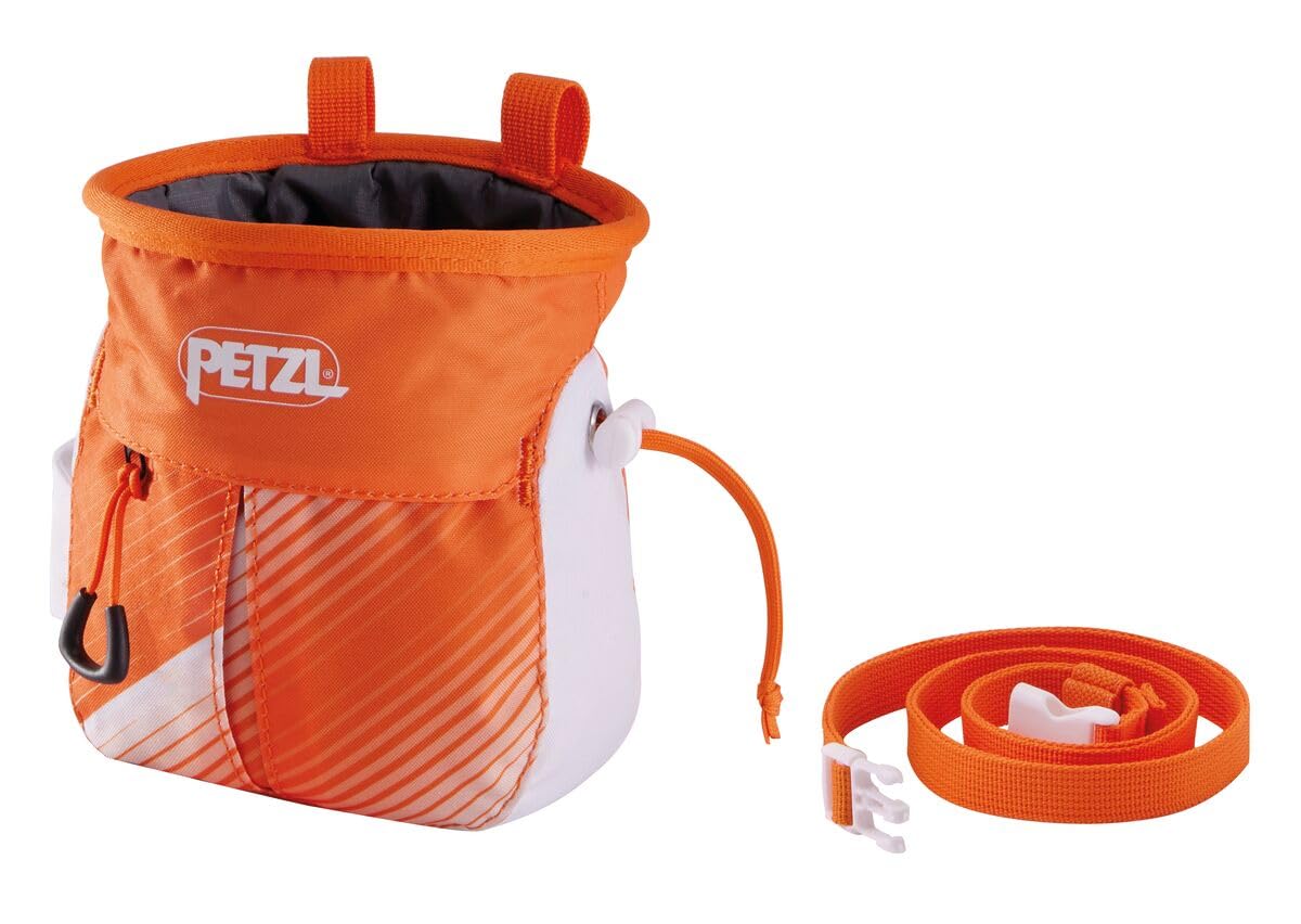 Petzl SAKAPOCHE Chalk Bag - Ergonomic Climbing Chalk Bag with Zippered Pocket for Rock Climbing, Bouldering & Gym Training | Perfect for Indoor & Outdoor Climbing Adventures