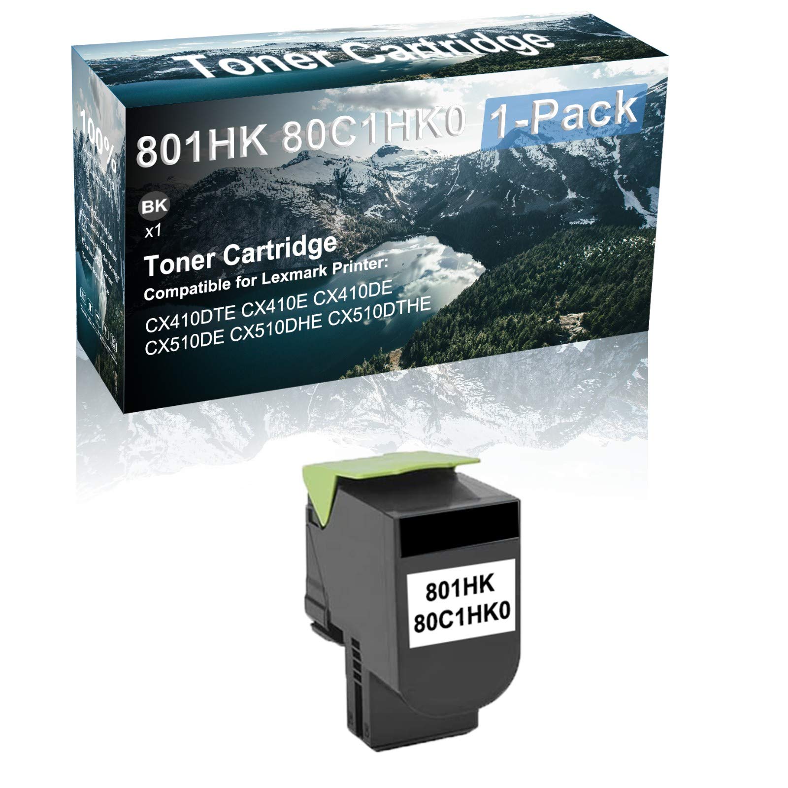 High Yield 80C1HK0/801HK Black Toner Cartridge (1 Pack) - Compatible with Brother CX410DTE, CX410E, CX410DE, CX510DE, CX510DHE, CX510DTHE Printers - Perfect for Office & Home Printing Needs