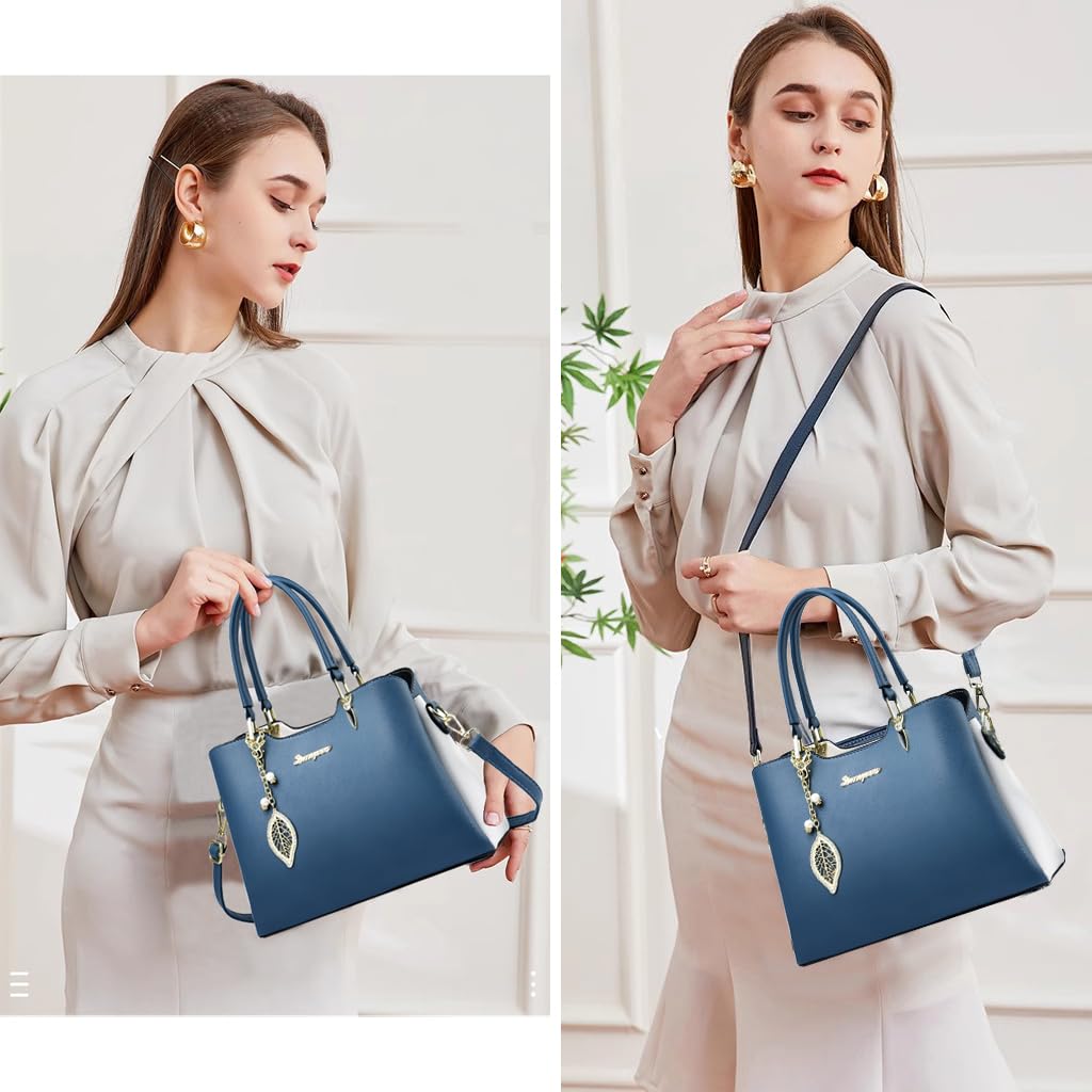 Stylish Women's PU Leather Satchel Purses & Handbags - Tote, Top Handle, Shoulder & Crossbody Bags for Work, Travel & Everyday Use