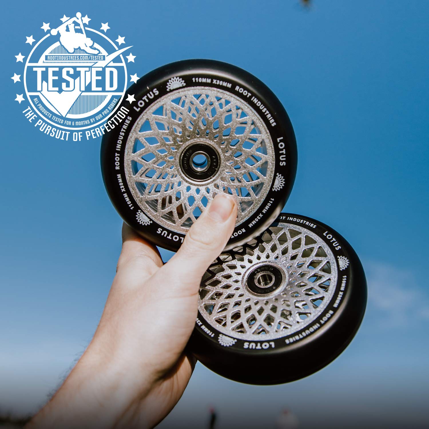 ROOT INDUSTRIES Lotus Wheels - 30mm Wide Skateboard Wheels for Smooth Riding | Perfect for Street Skating, Park Tricks & Longboard Cruising
