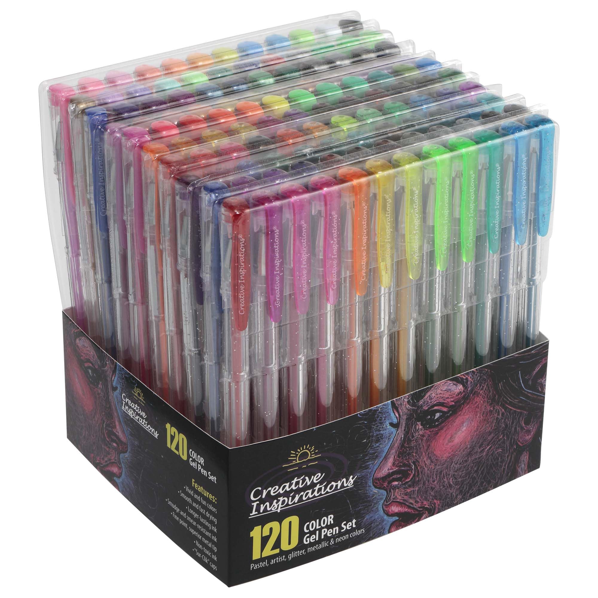 Premium 120-Count Gel Pen Set for Artists & Students - Smooth Writing, Vivid Colors, Long-Lasting Ink - Bulk Pack for Classroom, Office, Sketching & Note Taking - 2 Pack