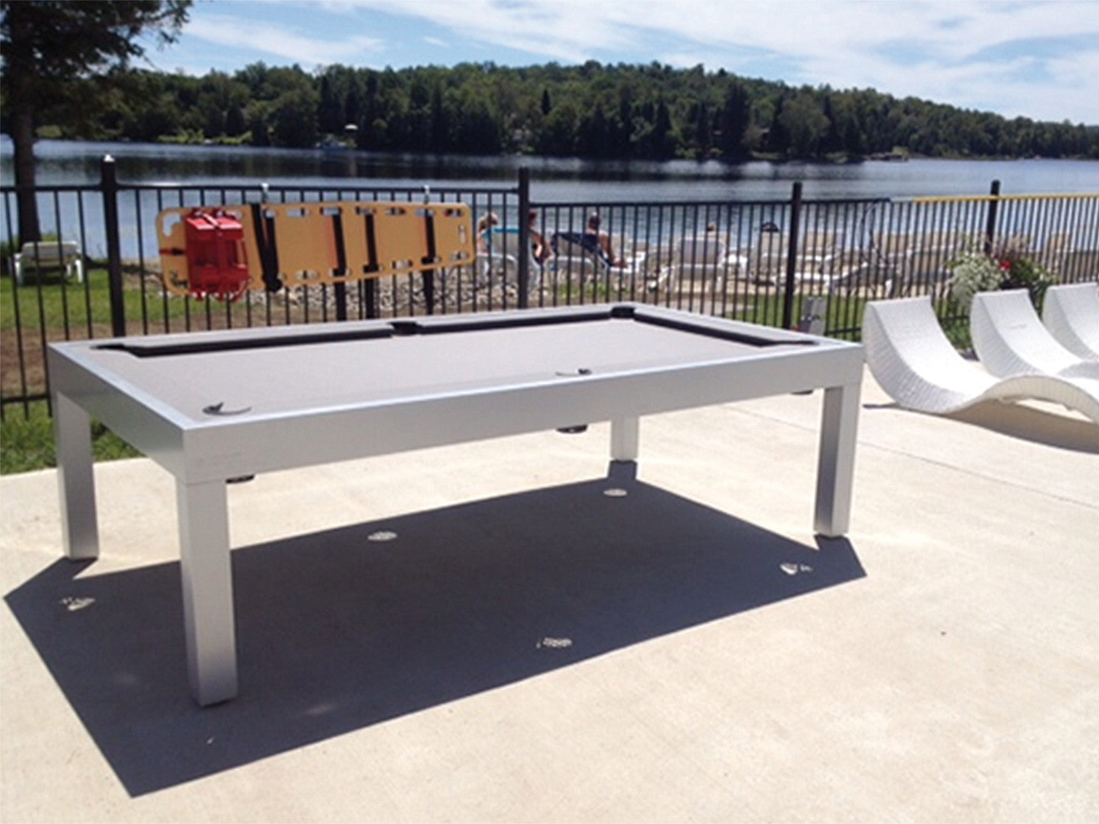 Premium Outdoor Pool Table - Canada Billiard Storm Durable All-Weather Dining Pool Table for Patio, Backyard & Game Room Entertainment