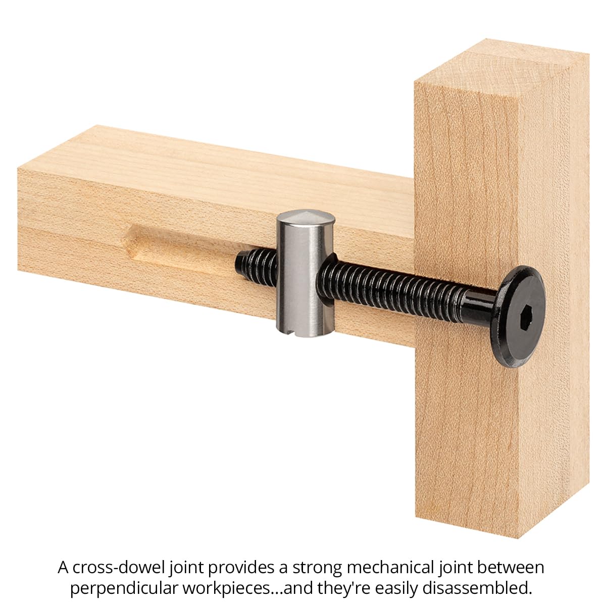 Woodpeckers Universal Cross Dowel Jig Kit - Premium 7-Piece Drill Guide Bushing Set for All Cross-Dowel Sizes | Made in USA | Perfect for Woodworking, Furniture Assembly & DIY Projects