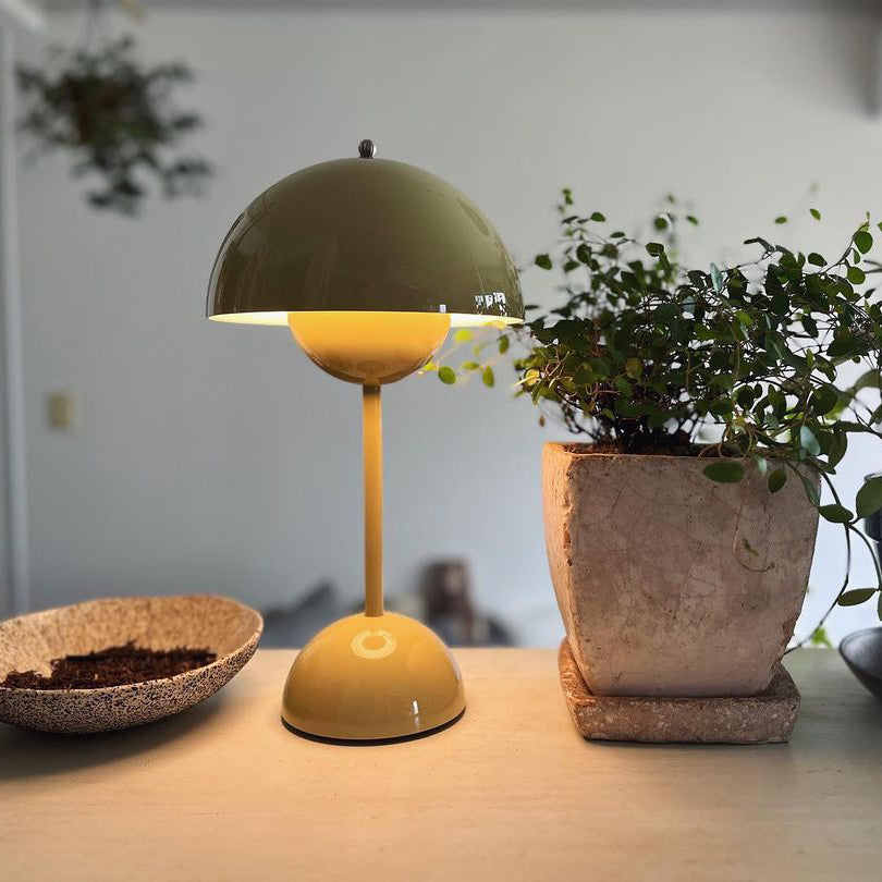 Portable Flowerpot Table Lamp - USB Rechargeable, Adjustable Brightness, Perfect for Bedroom, Living Room & Office Decor