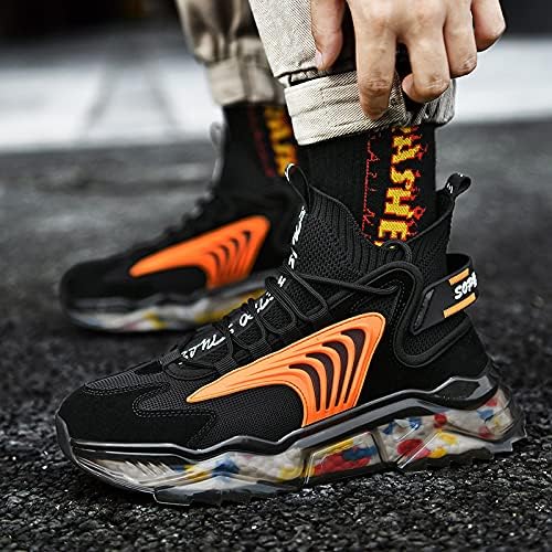 **LZDZN Men's High Top Basketball Sneakers - Breathable Running Shoes for Men, Trail & Athletic Sports - Black, Beige, Grey - Size Options for Men, Women & Boys (Ideal for Court Play, Gym Workouts & Casual Wear)**