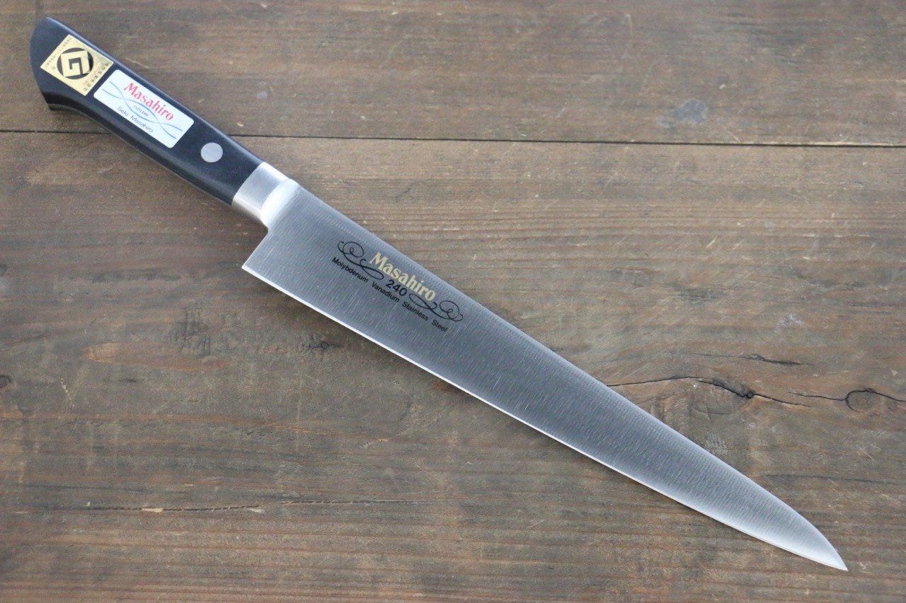 Masahiro Molybdenum Sujihiki Slicing Knife - Premium Japanese Chef Knife for Sushi, Sashimi & Meat - Perfect for Professional Chefs & Home Cooking