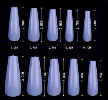 40-Piece Acrylic Fake Nails Set - 20 Lake Blue & 20 Lilac Lavender Extra Long Coffin Nails for Manicure, Salon, Party & Special Occasions
