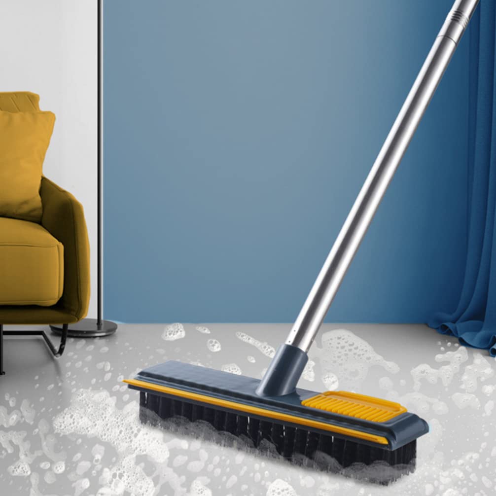 DOITOOL Multi-Purpose Squeegee Brush - Heavy Duty Deck, Grout, and Shower Scrubber - Perfect for Tile Cleaning, Bathroom Scrubbing, and Outdoor Surface Maintenance