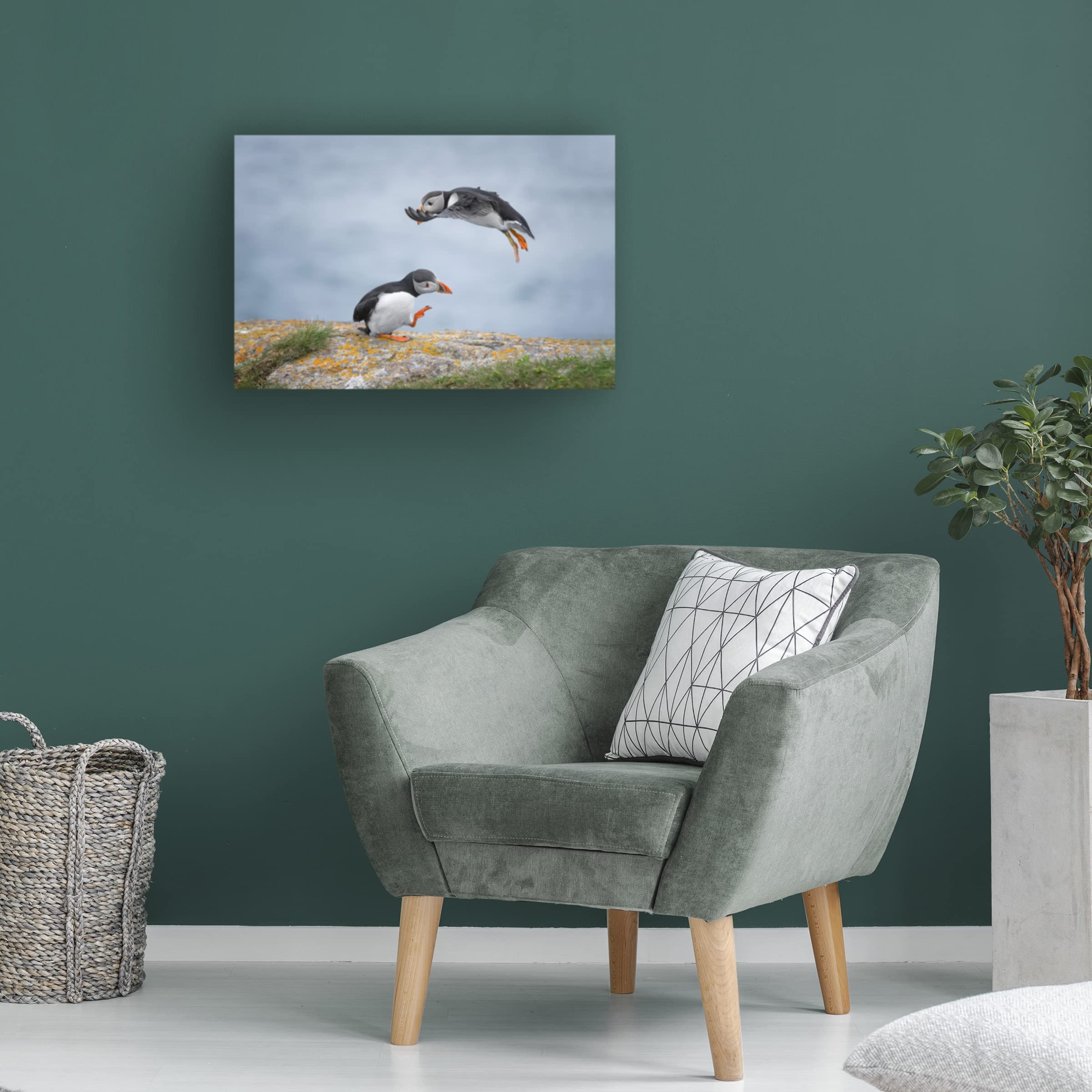 Larry Deng 'Hey' Canvas Art Print - Modern Abstract Wall Decor for Living Room, Bedroom & Office - Trademark Fine Art Collection