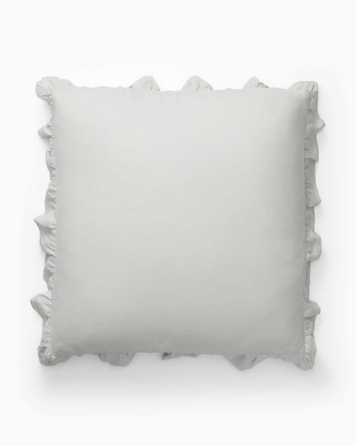 Premium Ruffle Linen Shams Set of 2 - 100% Natural European Flax Bedding Pillowcases for Master Bedroom & Guest Room Decor