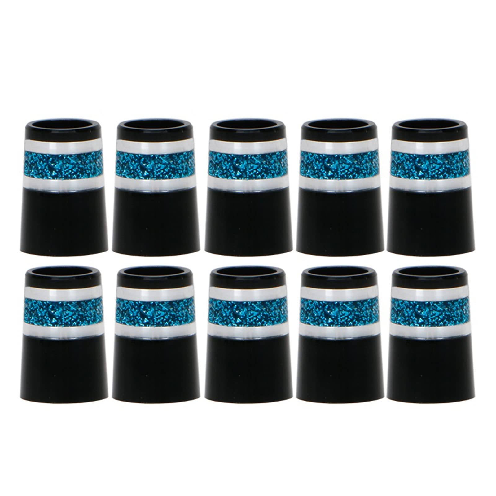 10PCS Black Glitter Golf Ferrules for Irons - Lightweight & Durable Golf Club Ferrules for Sports & Training | Perfect for Golf Club Repair & Customization