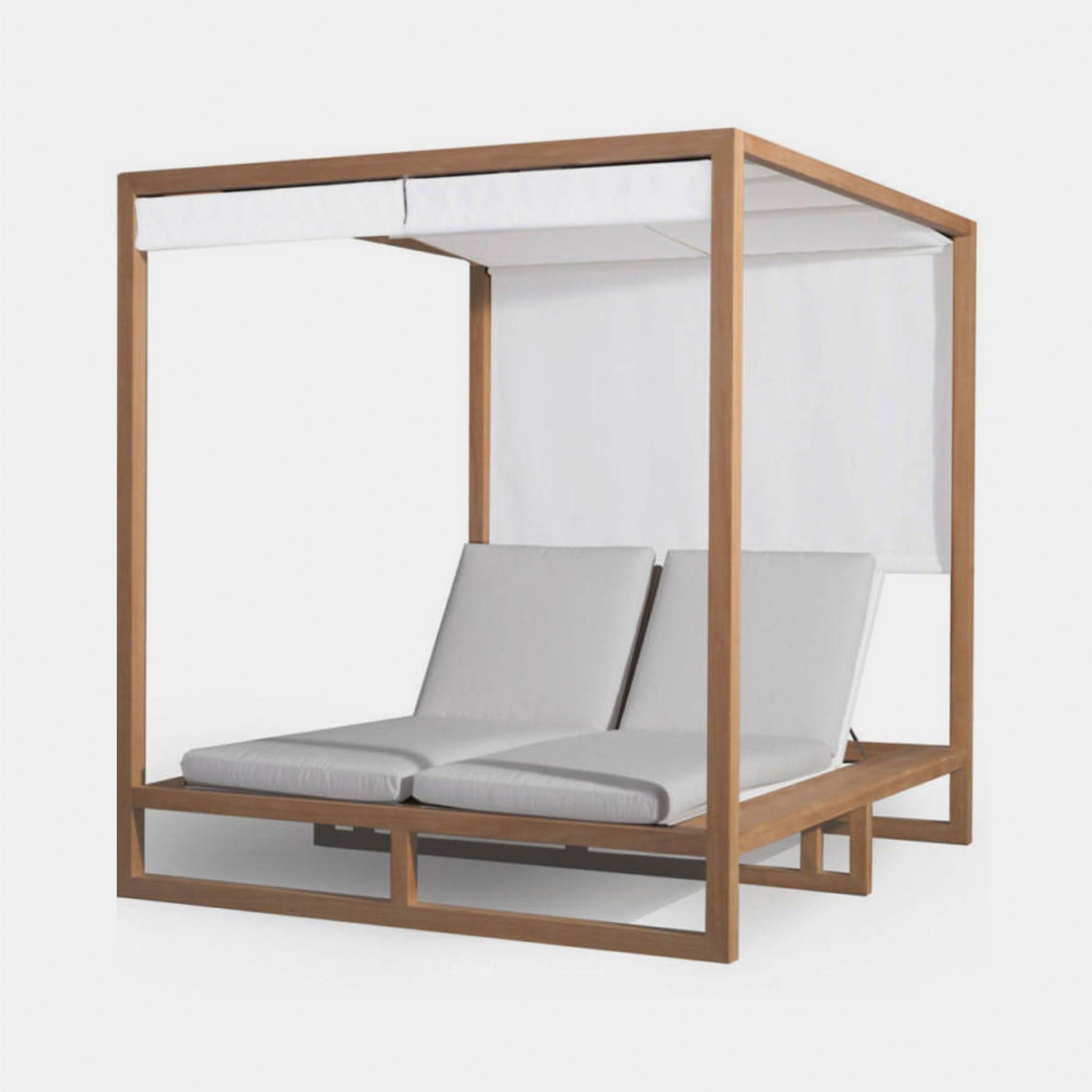 Premium Hayman Teak Batyline Cabana - Durable Outdoor Sunshade for Poolside, Beach & Patio Relaxation