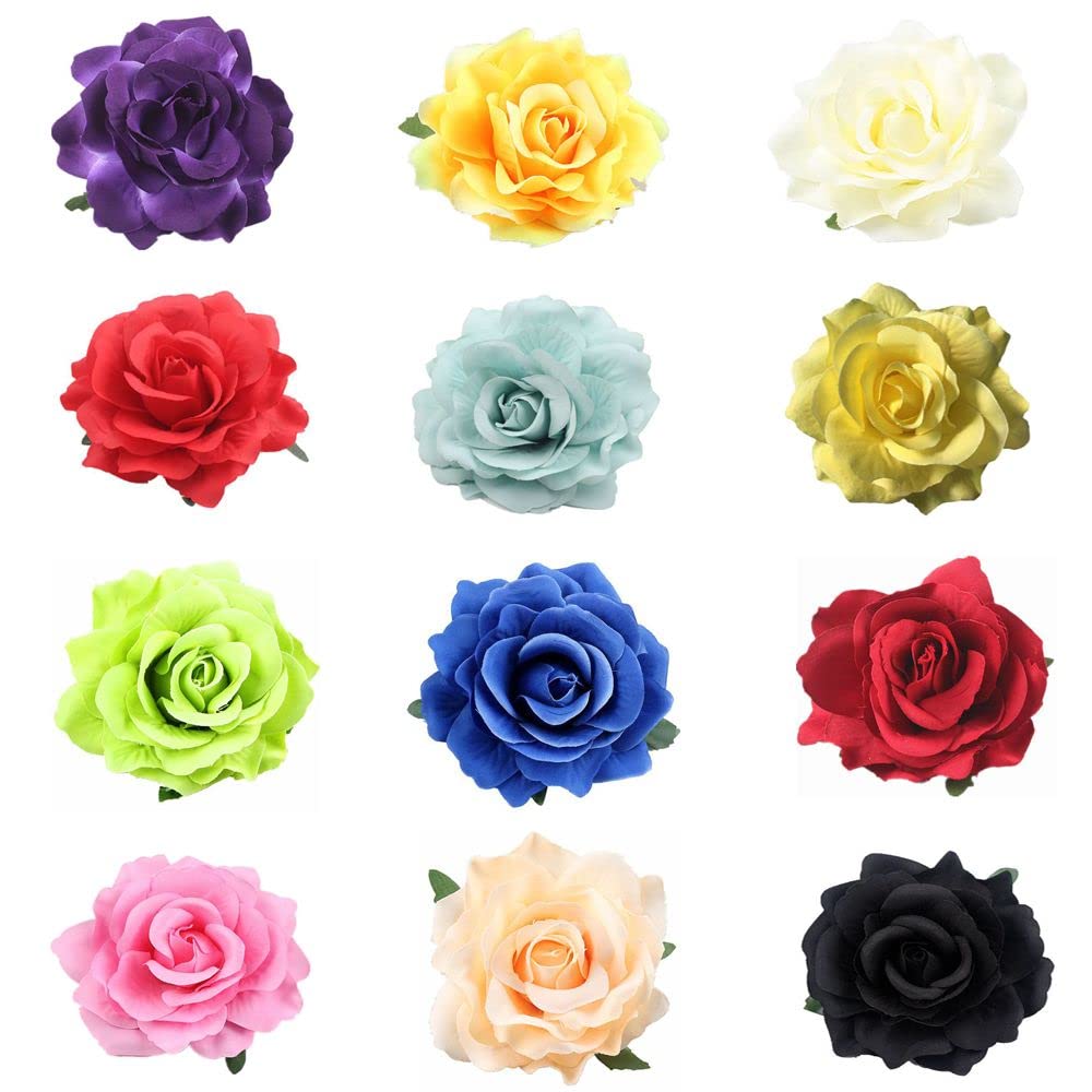 Yellow Rose Hairpin & Headdress Brooch for Brides & Bridesmaids | Wedding Accessories | Perfect for Bridal Shower, Ceremony & Photo Shoots
