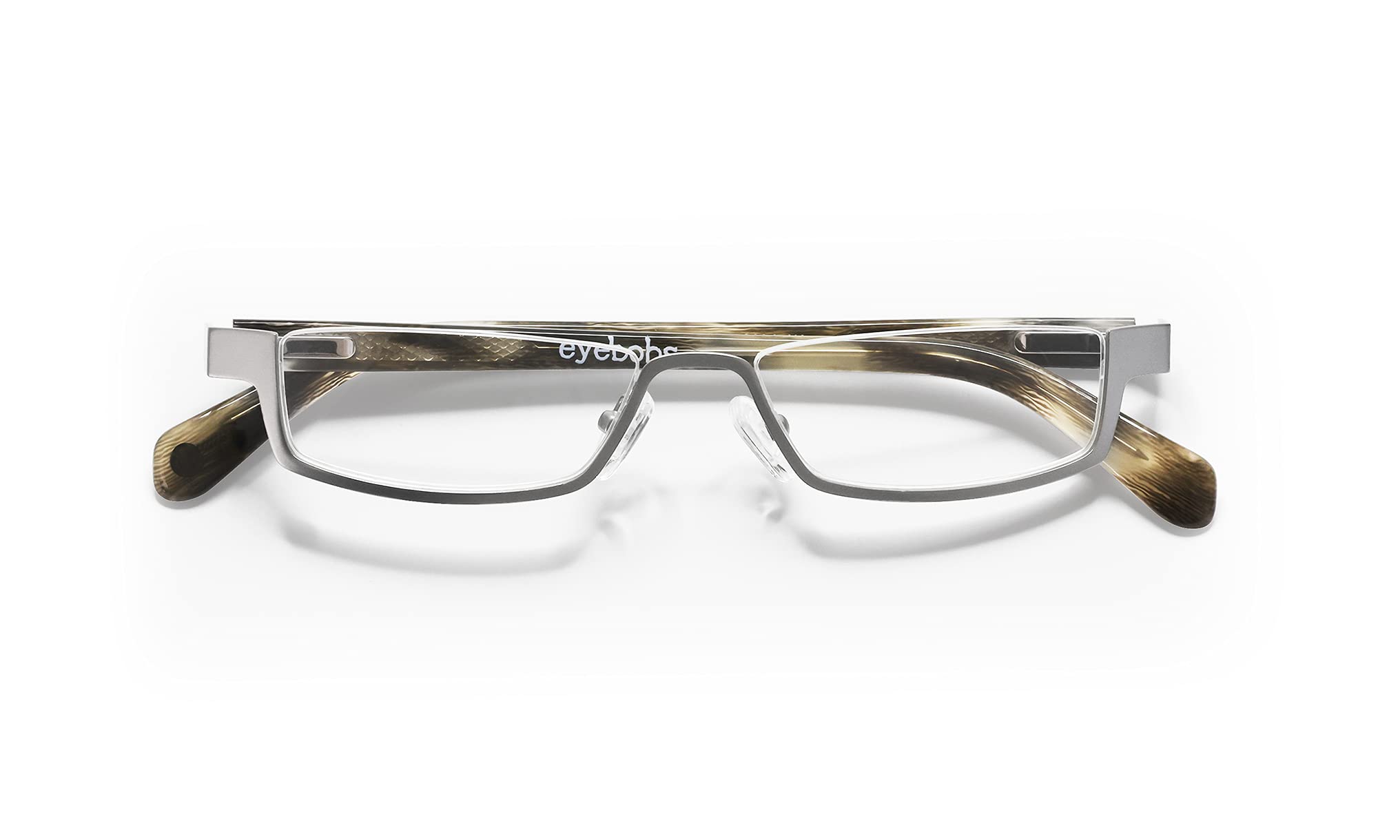 eyebobs Peek Performer Reading Glasses - Premium Half Rim Frame for Men & Women (0.0x-4.0x) | Lightweight & Comfortable for Office, Reading & Computer Use