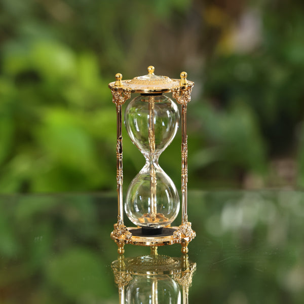 Elegant Gold and Crystal Hourglass Urn - Red or Blue - Perfect for Memorial Keepsakes, Home Decor & Sympathy Gifts
