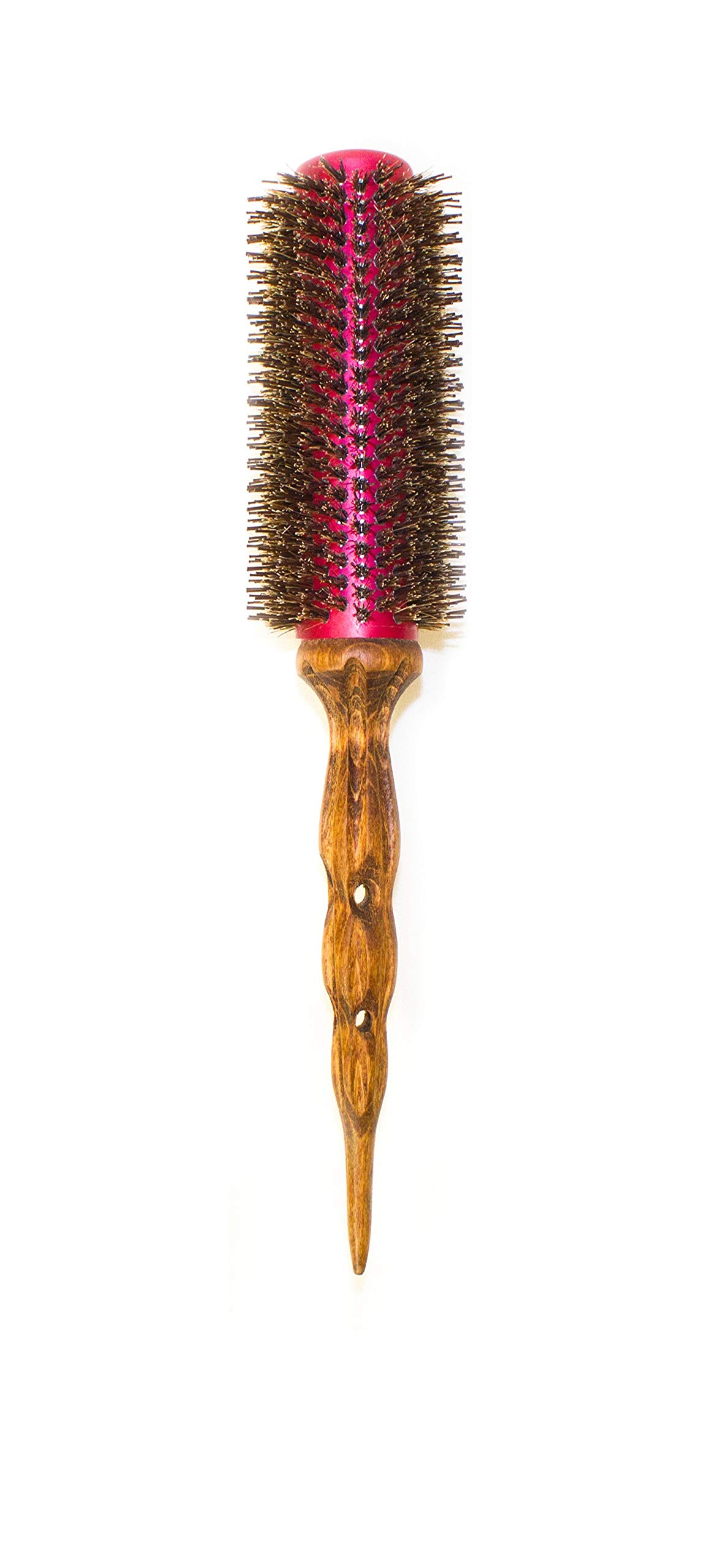 Luxe Ceramic Boar & Nylon Round Hair Brushes - 2 Inch for Smooth Styling & Detangling - Perfect for Salon, Home & Travel Use
