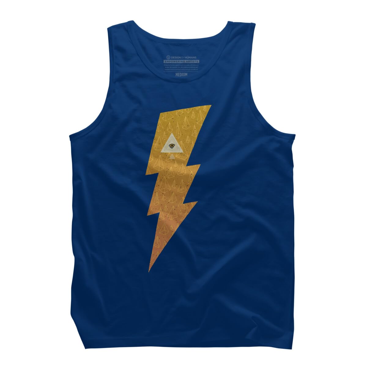 Design By Humans Men's Lightning Graphic Tank Top - Comfortable & Stylish Casual Wear for Summer Outings & Gym Workouts
