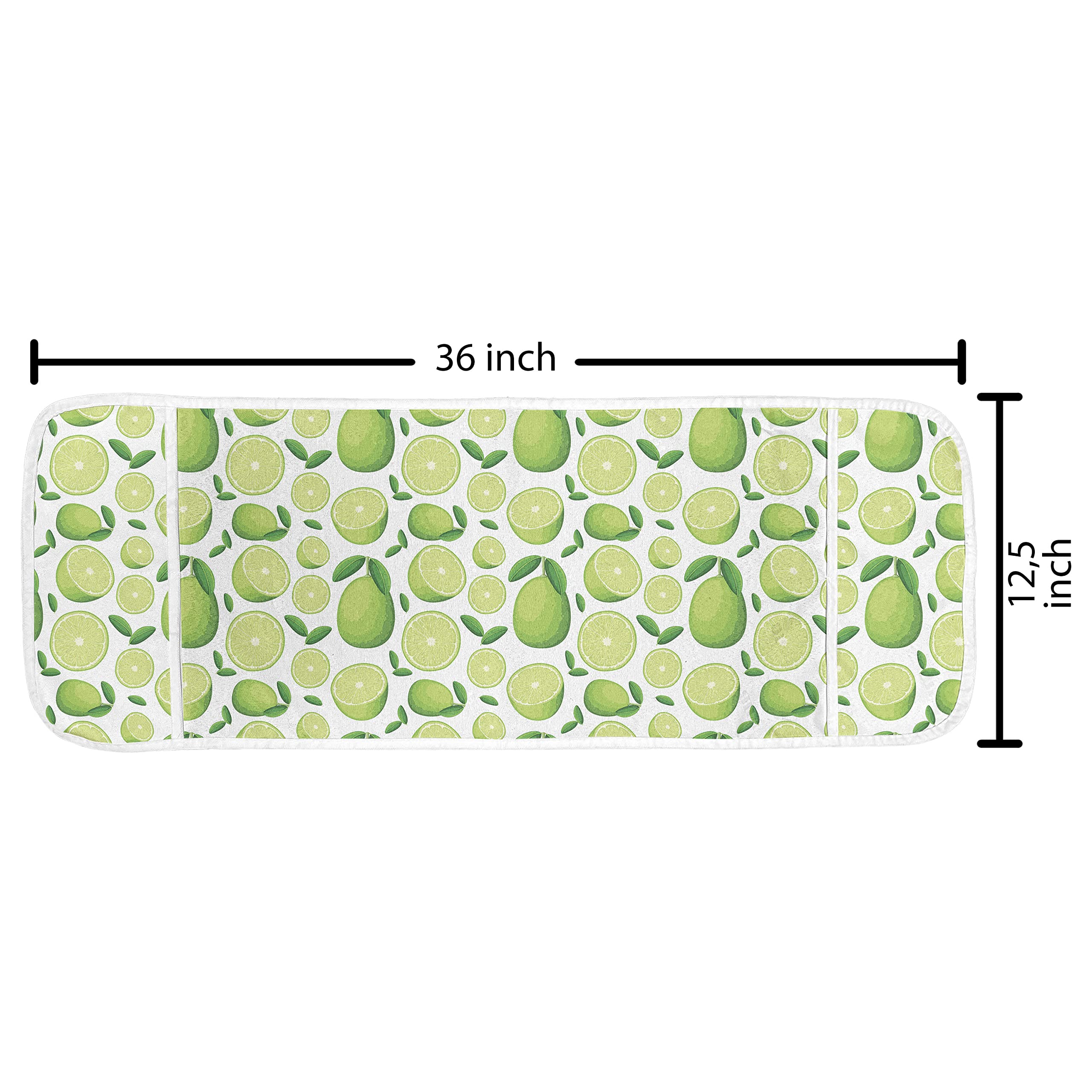 Ambesonne Lemon Microwave Cover - Waterproof Kitchen Organizer with Pockets, 36