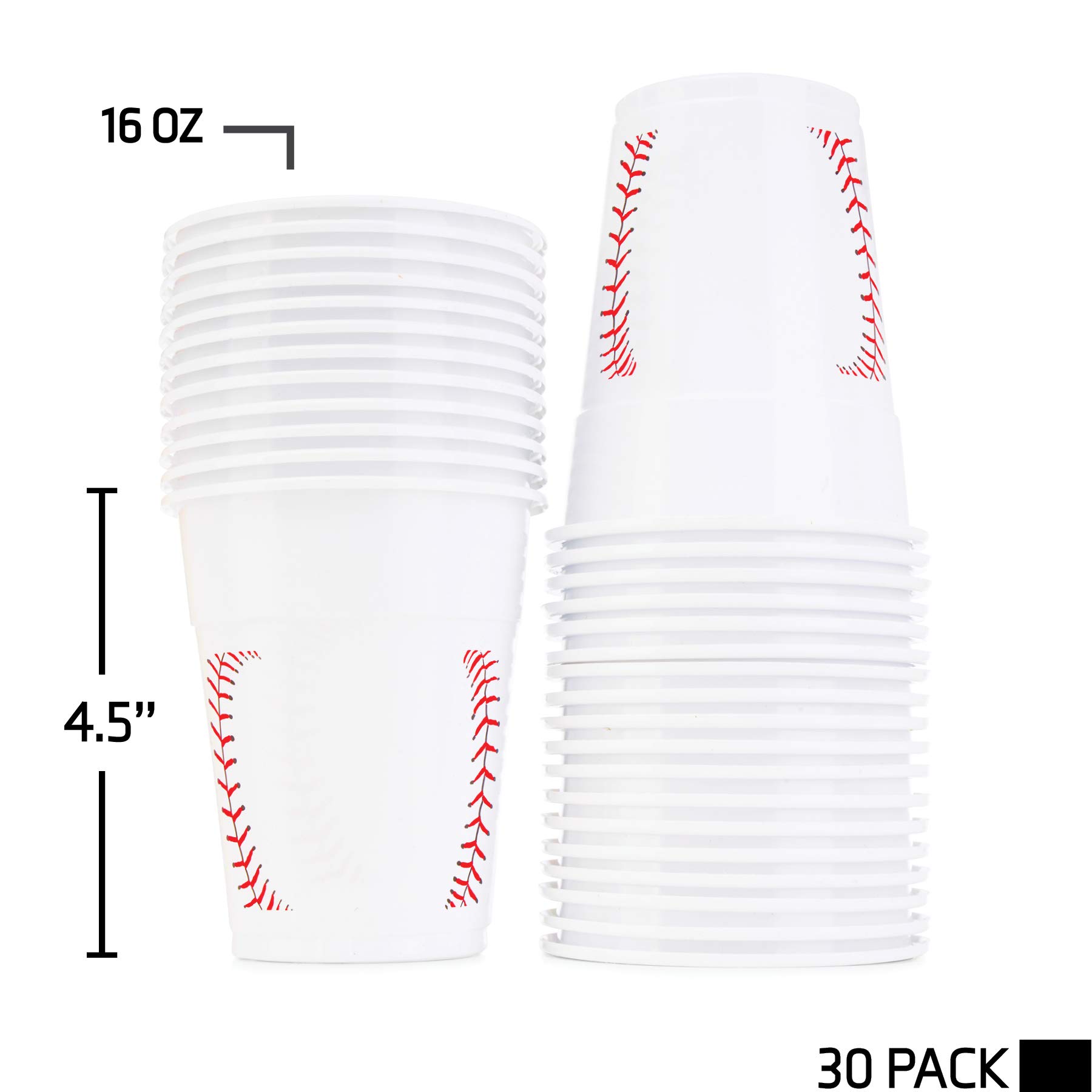 48-Piece Summer Fun Toy Assortment for Kids - Bulk Pack Includes Sunglasses, Inflatable Beach Balls, Water Guns, Bubbles & More | 30-Pack Plastic Baseball Party Cups | Perfect for Beach Parties, Birthday Celebrations & Outdoor Activities