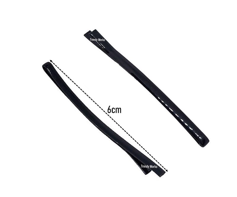 72-Piece Trendy Metal Hair Side Pins for Women & Girls - 5cm Black Hair Accessories for Wedding, Prom, Party & Everyday Styling