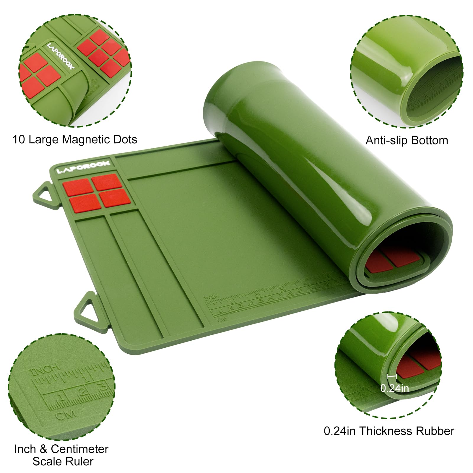 Premium Gun Cleaning Mat for Rifles & Shotguns - Large Magnetic Maintenance Mat with Cleaning Supplies, Ruler & Anti-Slip Rubber Pad | Universal Gun Cleaning Kit for Firearm Care at Home, Range or Hunting