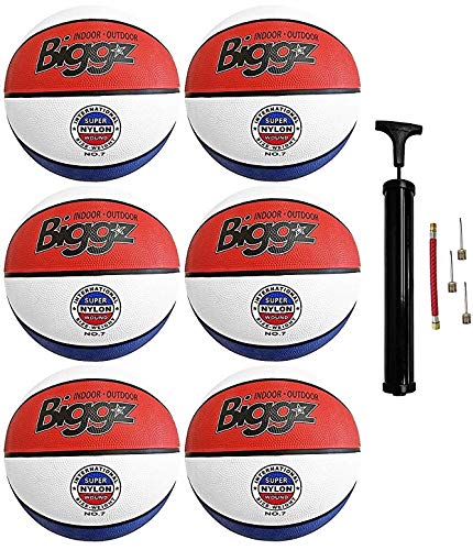 Official Size 7 Basketballs - Bulk Pack with Pump for Sports & Training