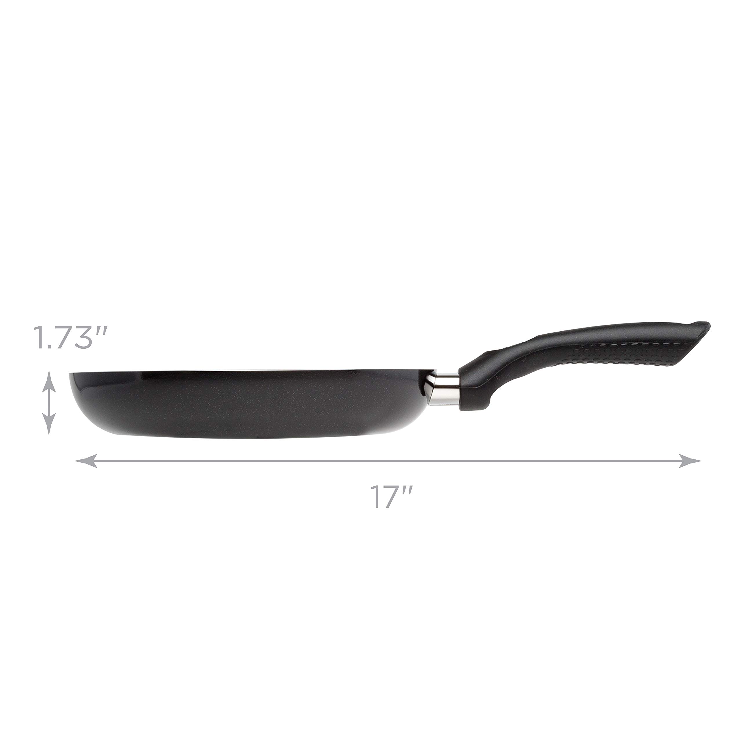 Ecolution 9.5-Inch Nonstick Fry Pan - Easy to Clean, Comfortable Handle & Even Heating - Dishwasher Safe Black Skillet for Sauteing, Frying & Cooking Eggs - Perfect for Home Kitchen & Restaurant Use