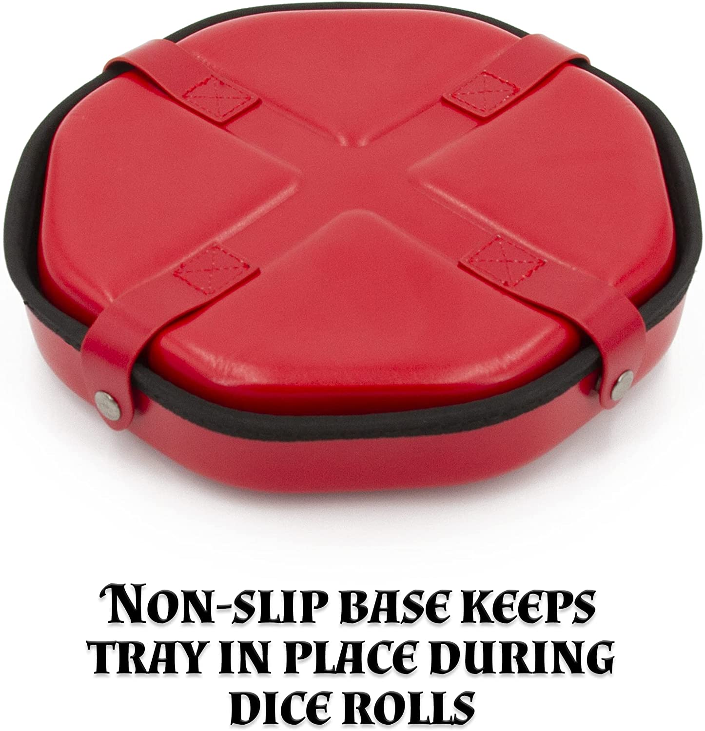 CASEMATIX Dice Tray and Storage Case - Holds 115 RPG Dice with Magnetic Snaps, Embossed Skull Design - Perfect for Dungeons & Dragons, Pathfinder, and Tabletop Gaming Sessions