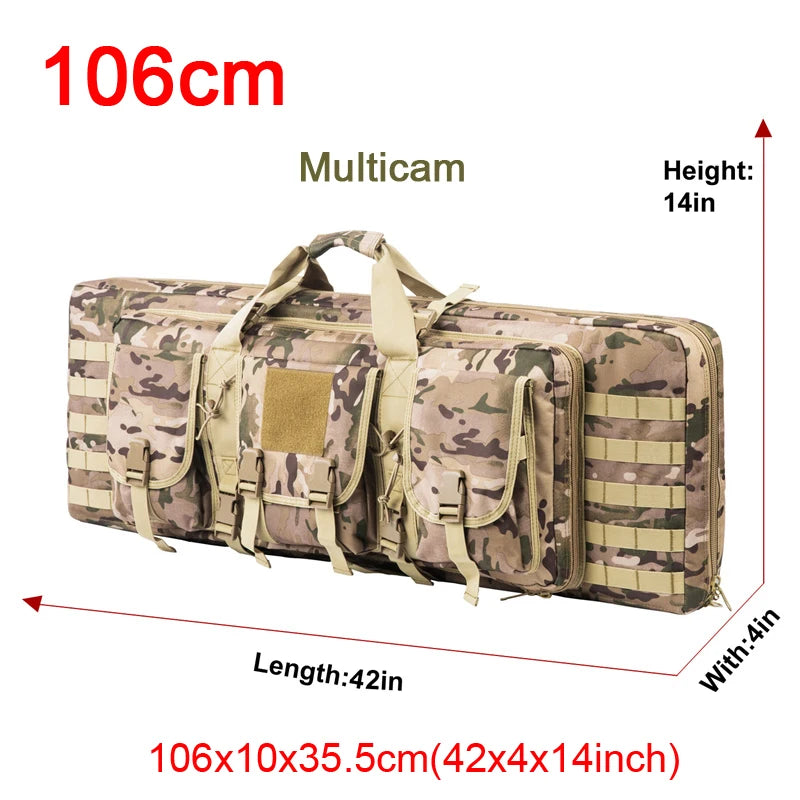 Tactical Double Rifle Case - Durable Waterproof Gun Bag for Hunting & Shooting Range - Perfect for Outdoor Adventures & Firearm Storage