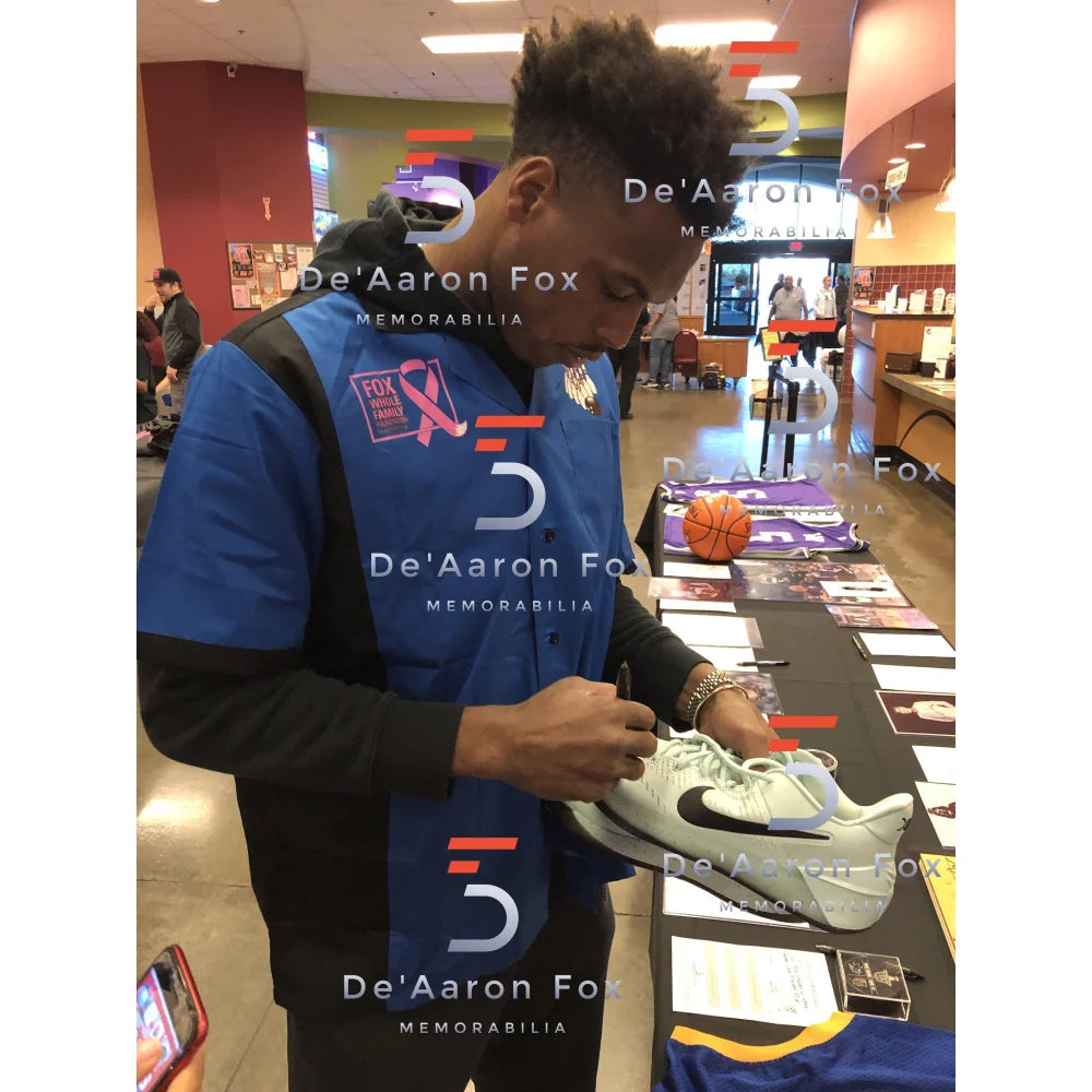 Buddy Hield Signed Game-Worn Sacramento Kings Shoes with PSA/DNA COA - Nike Kobe Basketball Sneakers | Collectible NBA Memorabilia for Fans & Sports Enthusiasts