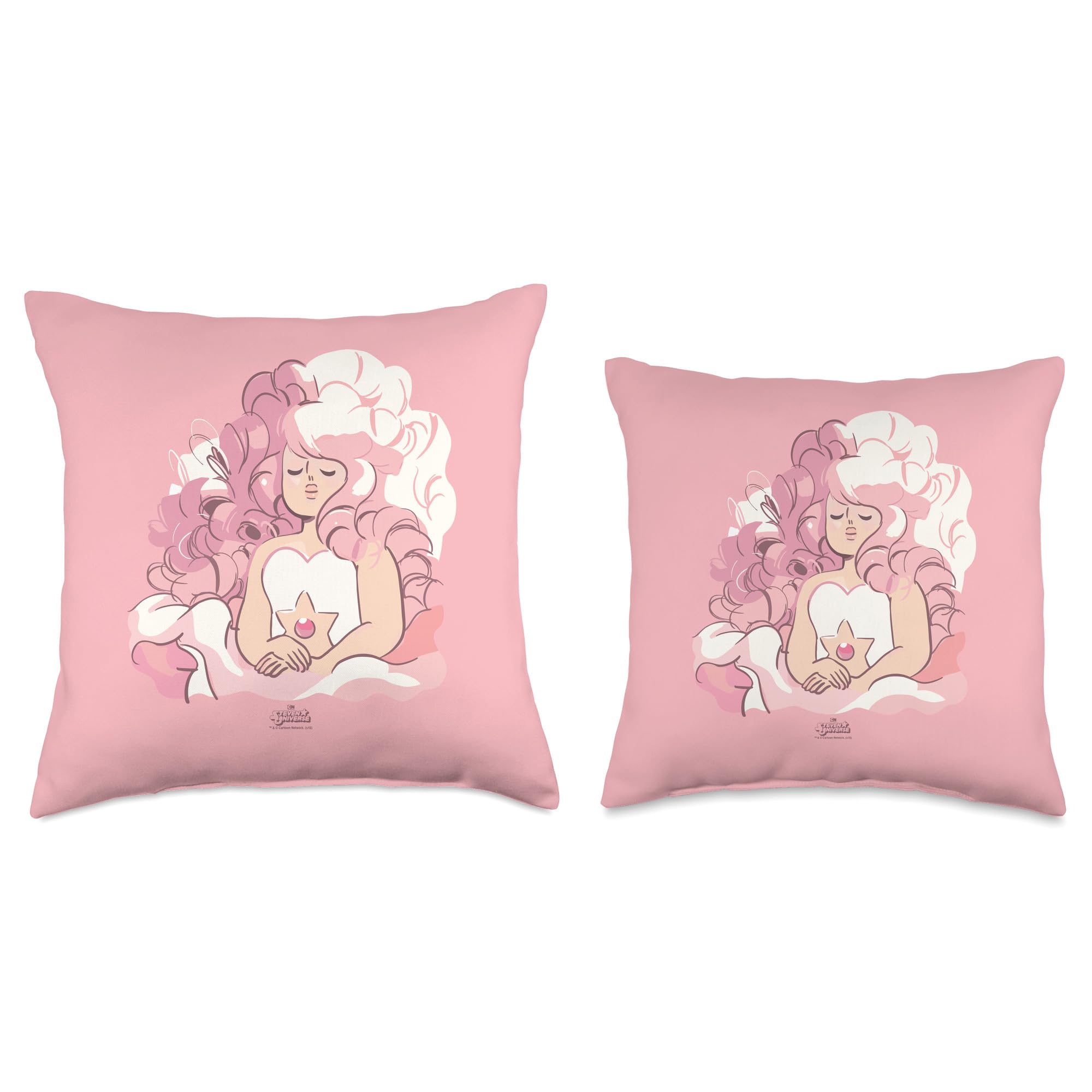 Steven Universe Rose Quartz Throw Pillow - Soft Anime Cushion Cover for Bed, Sofa & Decor | Perfect Gift for Fans of Cartoon Network Show