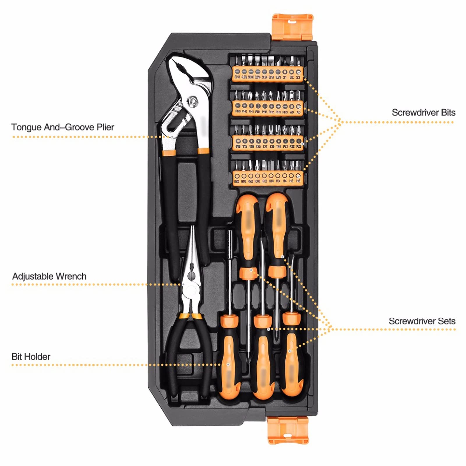 192-Piece Professional Mechanics Tool Set with Ratchet, Spanner & Screwdriver - Complete Auto Repair Socket Kit in Durable Blow-Molding Case | Perfect for Car Maintenance, DIY Projects & Emergency Roadside Repairs