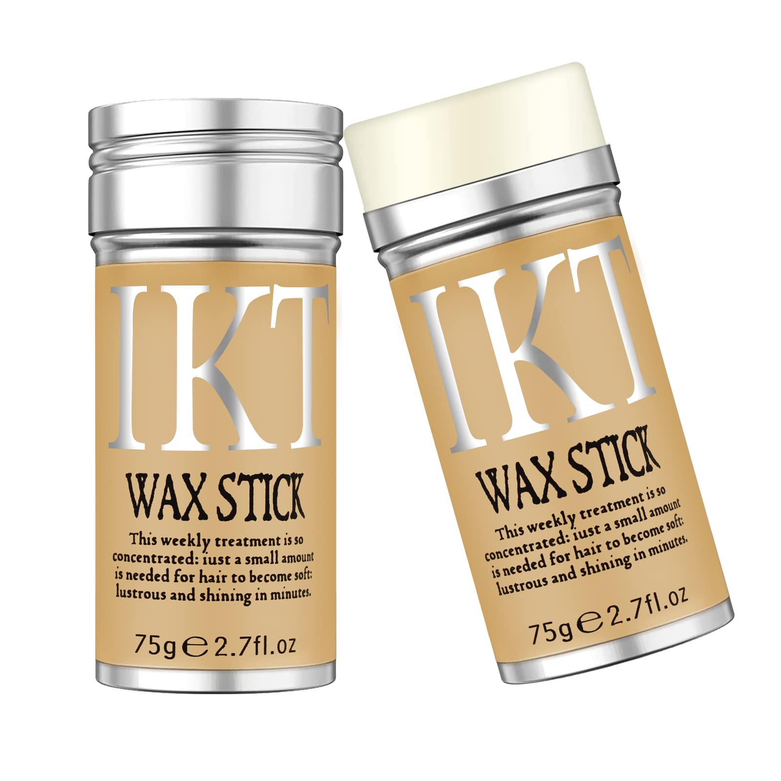 VOLLUCK Hair Wax Stick for Wigs - 2 Pack Edge Control Slick Stick Hair Pomade (2.7oz) | Non-Greasy Styling Wax with Strong Hold & Long Lasting Formula | Perfect for Taming Frizz & Styling Edges on Wigs, Weaves & Natural Hair | Great for Daily Use & Special Occasions