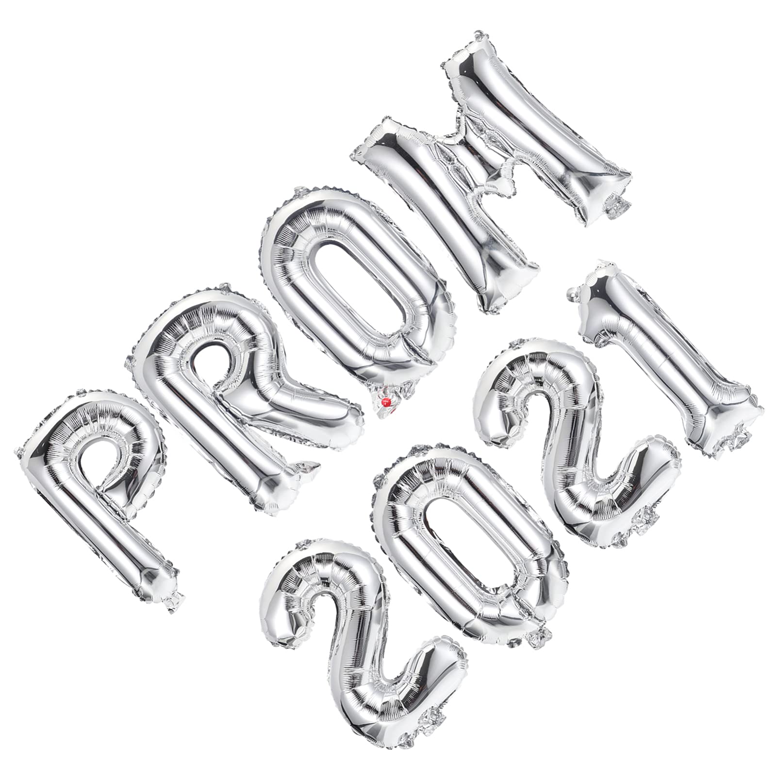 VALICLUD 50pcs Graduation Balloons 2024 - Silver Metallic Foil Balloons for Graduation Party Decorations, Prom, Commencement Ceremony - Perfect for Graduation Photo Backdrops, School Events & Celebration Decor